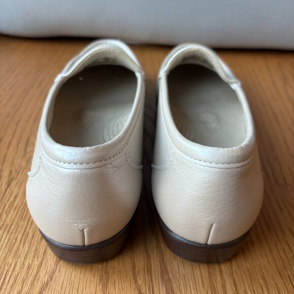 SAS Simplify Leather Loafer Slip On Women's 8.5M Pearl Bone Shoe Casual Comfort - Picture 4 of 8